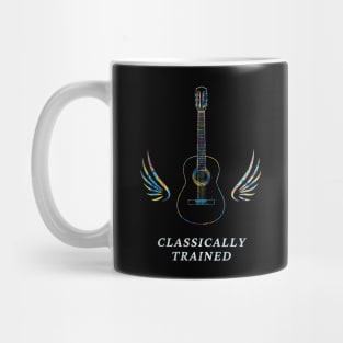 Classically Trained Classical Acoustic Guitar Outline Wings Mug